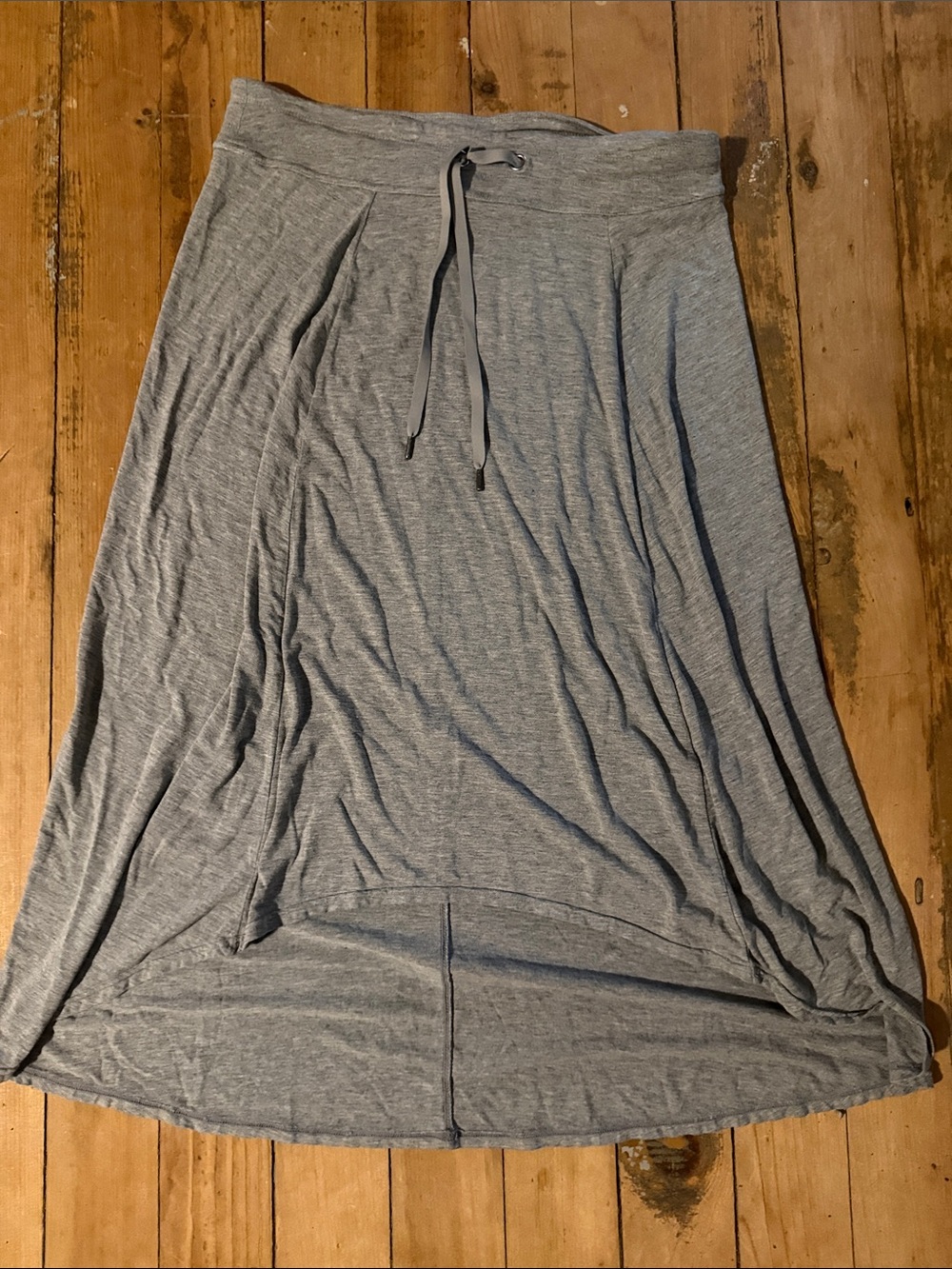 Athleta Light Gray High-Low Jersey Skirt